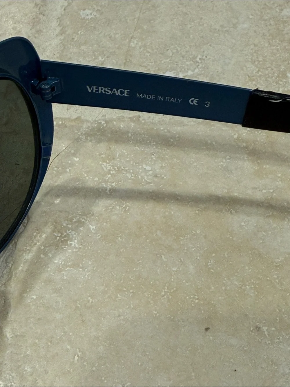 Rare Vintage Versace X99/P 65M Blue Cat Eye Oval Sunglasses Made in Italy